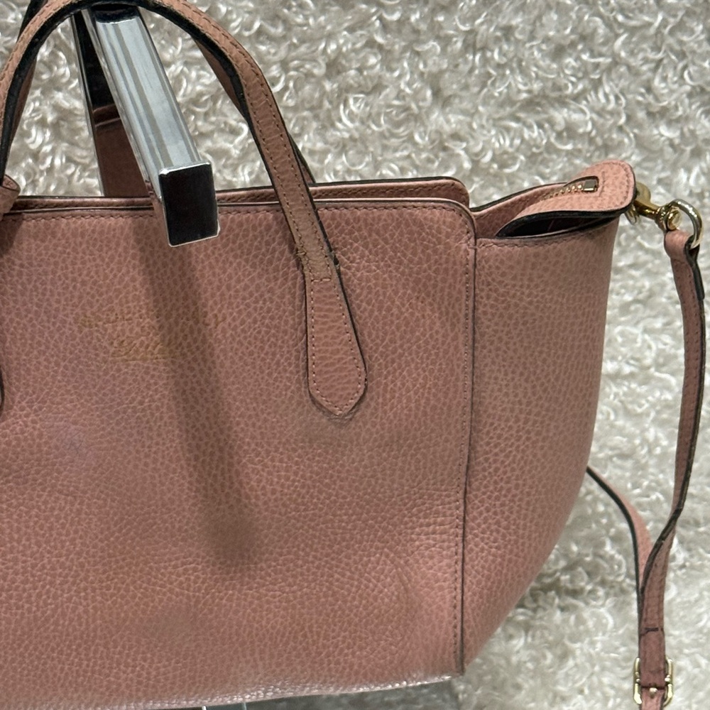 Gucci Pink Leather Swing Leather Tote Bag - Picture 5 of 16